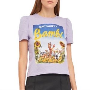 Zara x Disney Bambi Puff Sleeve Tee NWT